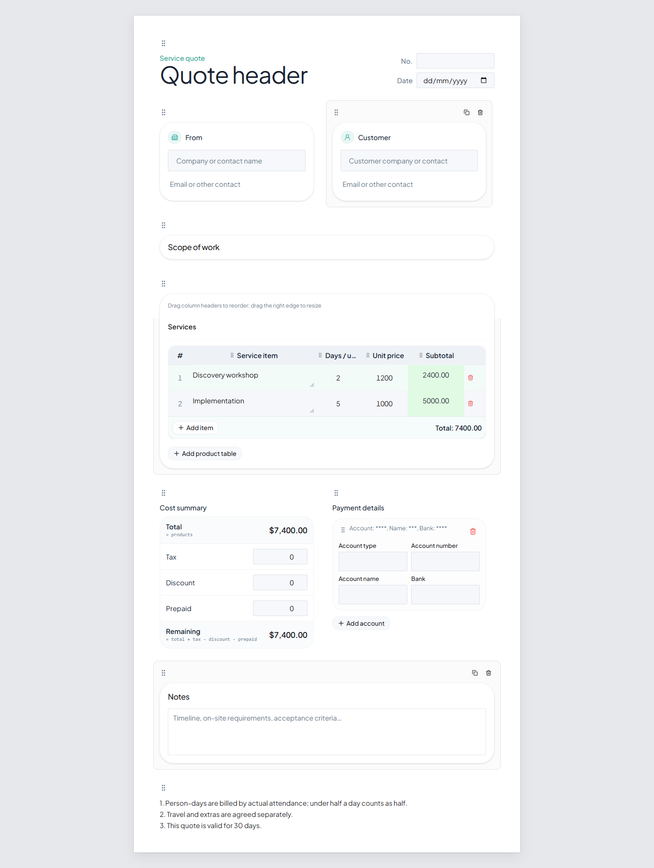 Template Editor